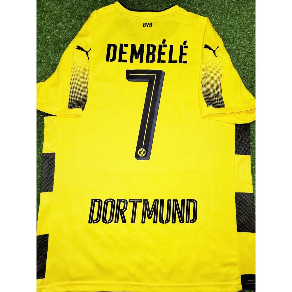 Dembele Borussia Dortmund 2017 2018 Soccer Jersey Shirt L